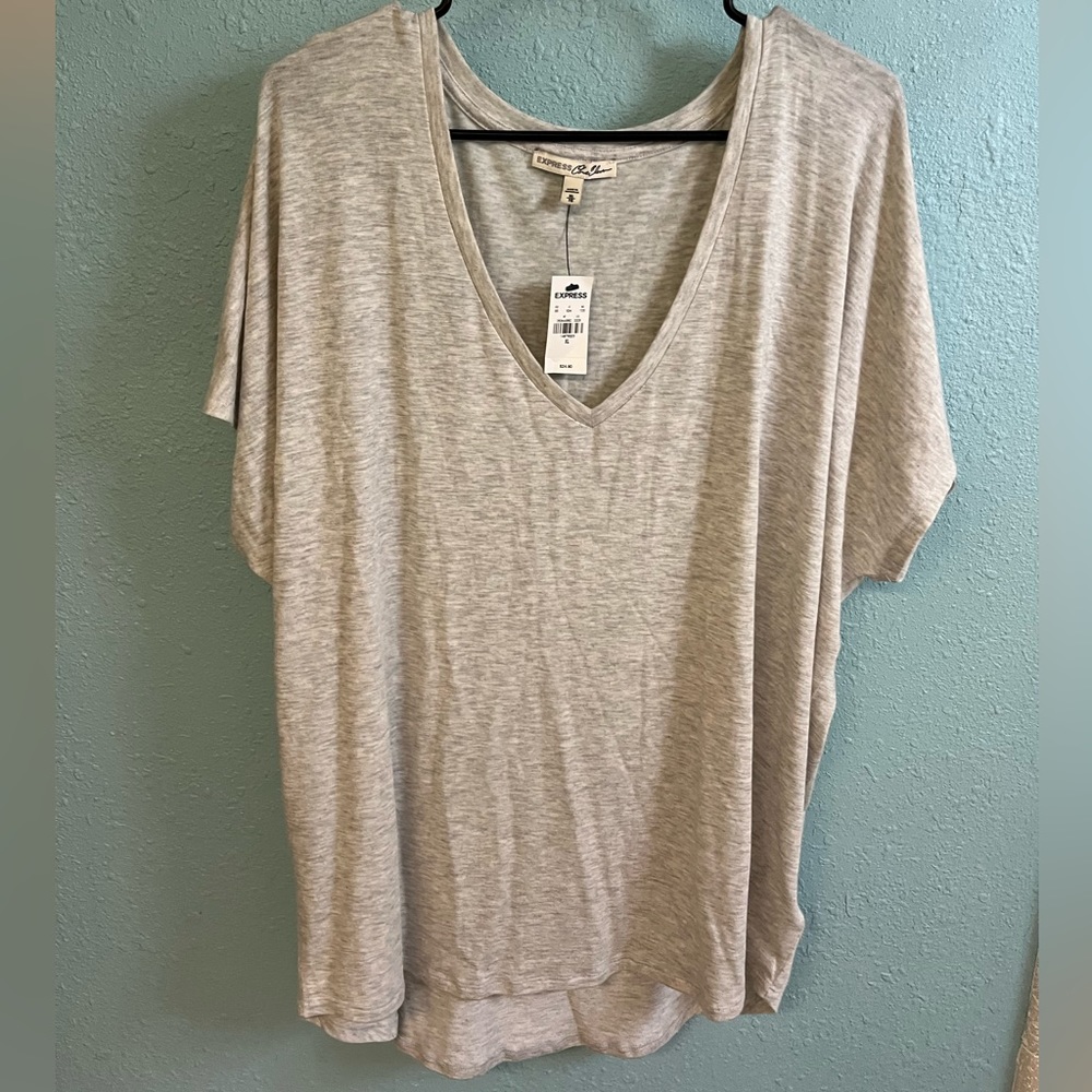 Light Gray Express Top Sz XL NWT